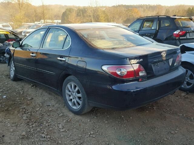 JTHBA30G745013288 - 2004 LEXUS ES 330 BLACK photo 3