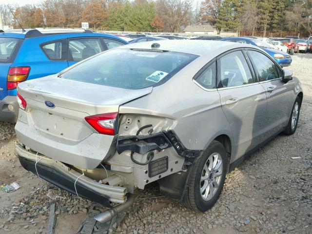 3FA6P0G78FR194624 - 2015 FORD FUSION S SILVER photo 4