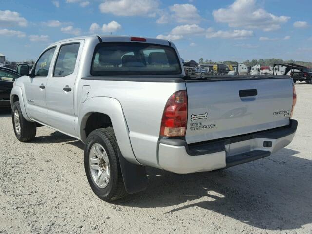 3TMJU62N86M016358 - 2006 TOYOTA TACOMA DOU SILVER photo 3