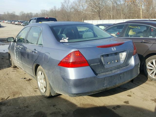 1HGCM56457A023160 - 2007 HONDA ACCORD LX BLUE photo 3