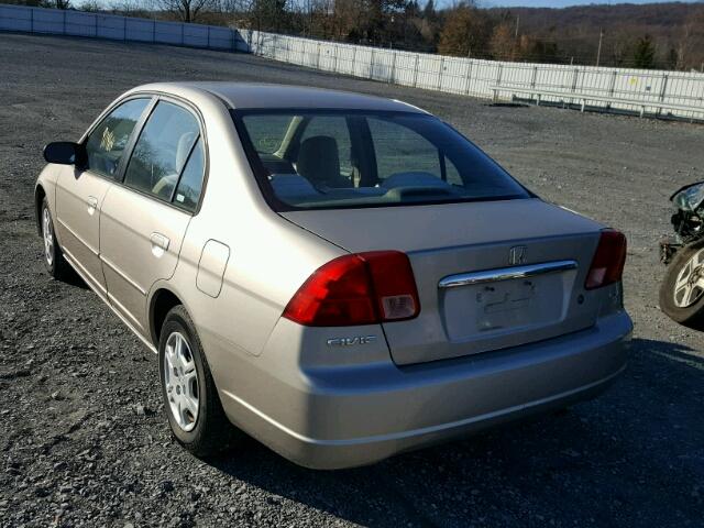 2HGES16592H508492 - 2002 HONDA CIVIC LX SILVER photo 3