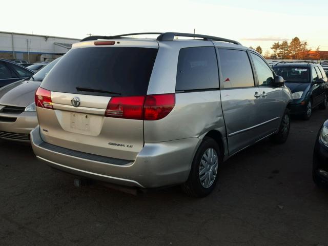 5TDZA23C94S021843 - 2004 TOYOTA SIENNA CE SILVER photo 4