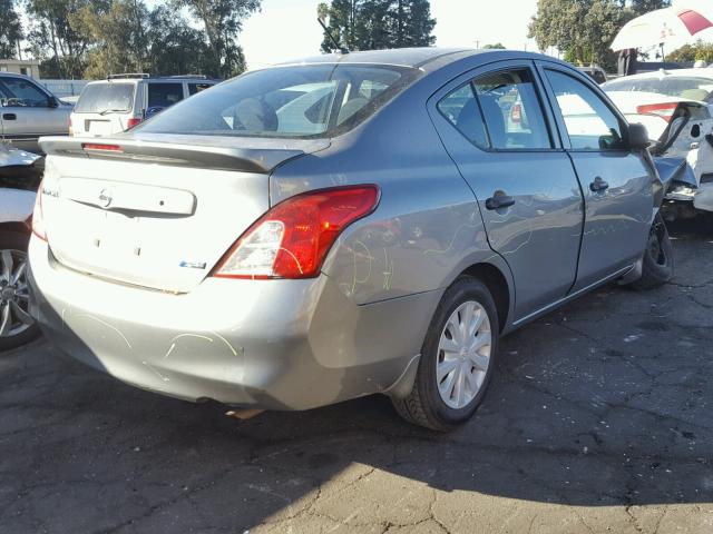 3N1CN7AP9EL836406 - 2014 NISSAN VERSA S SILVER photo 4