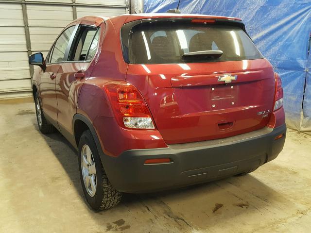 KL7CJPSB0FB100269 - 2015 CHEVROLET TRAX 1LS MAROON photo 3