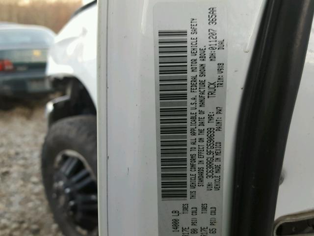 3C63RRGL9FG590699 - 2015 RAM 3500 ST WHITE photo 10