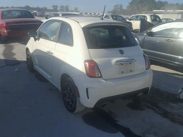 3C3CFFHHXDT654946 - 2013 FIAT 500 SPORT WHITE photo 3