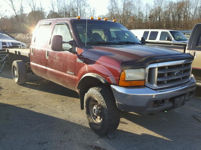 1FTSW31F0YEB35974 - 2000 FORD F350 SRW S BURGUNDY photo 1