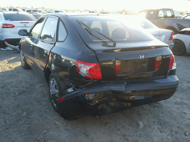 KMHDN56D75U139158 - 2005 HYUNDAI ELANTRA GL BLACK photo 3