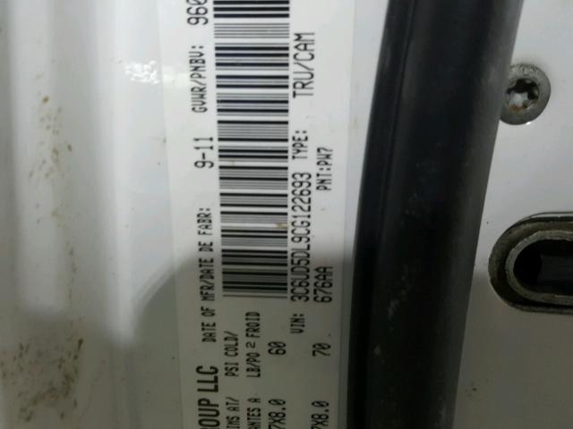 3C6UD5DL9CG122693 - 2012 DODGE RAM 2500 S WHITE photo 10