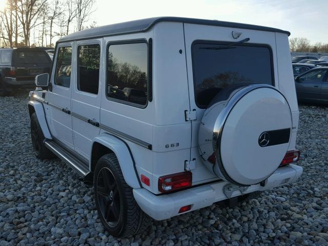 WDCYC7DF5EX217179 - 2014 MERCEDES-BENZ G 63 AMG WHITE photo 3