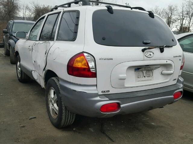 KM8SC73D54U571307 - 2004 HYUNDAI SANTA FE G WHITE photo 3