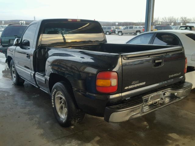 1GCEC14V81Z244694 - 2001 CHEVROLET SILVERADO BLACK photo 3