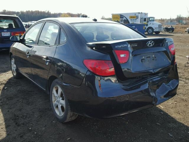 KMHDU46D98U365171 - 2008 HYUNDAI ELANTRA GL BLACK photo 3