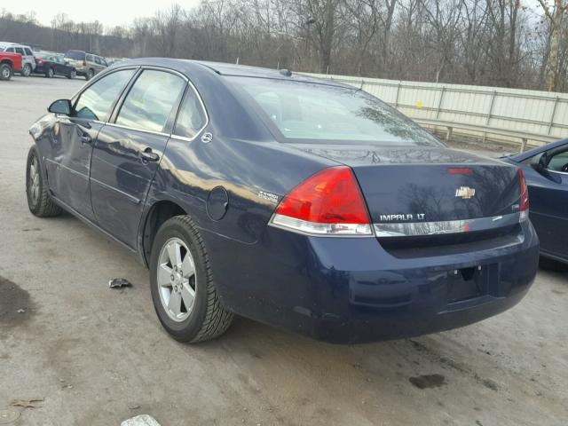 2G1WT58KX79285237 - 2007 CHEVROLET IMPALA LT BLUE photo 3