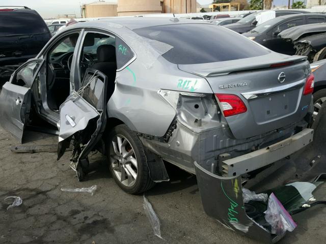 3N1AB7AP6EY259286 - 2014 NISSAN SENTRA S GRAY photo 3