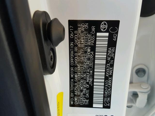 JTNB11HK1J3010954 - 2018 TOYOTA CAMRY L 银色 照片 10