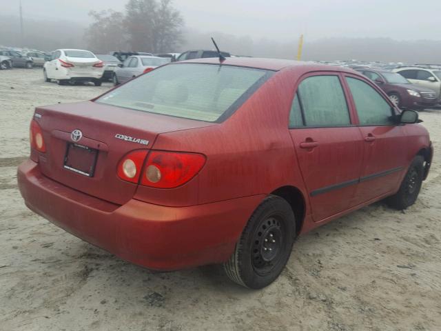 1NXBR32E08Z976076 - 2008 TOYOTA COROLLA CE RED photo 4