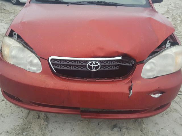 1NXBR32E08Z976076 - 2008 TOYOTA COROLLA CE RED photo 7