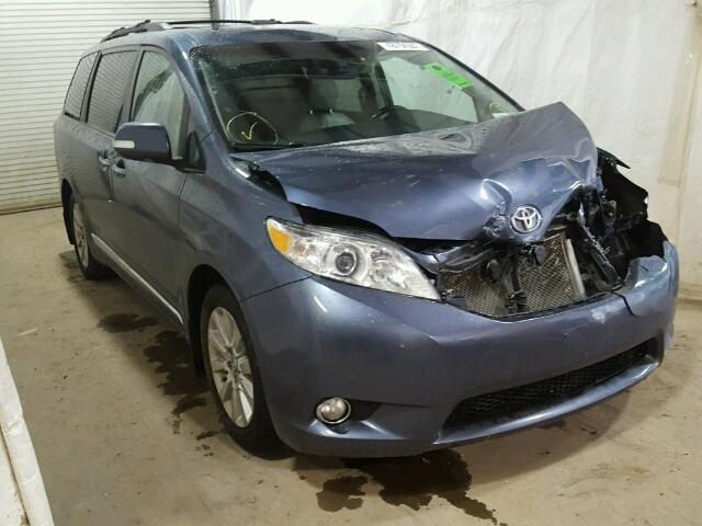 5TDDK3DC6DS056559 - 2013 TOYOTA SIENNA XLE BLUE photo 1