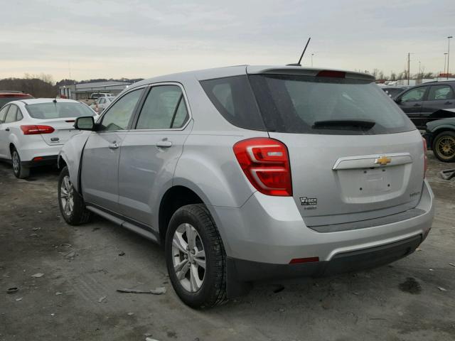 2GNFLEEK1G6268394 - 2016 CHEVROLET EQUINOX LS SILVER photo 3