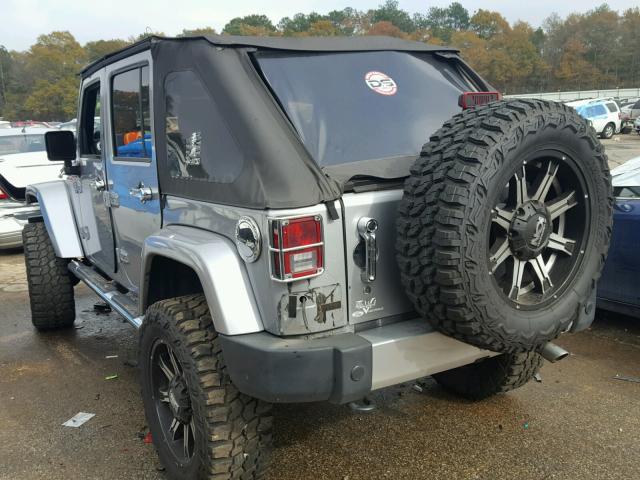 1C4HJWEG3DL569499 - 2013 JEEP WRANGLER U SILVER photo 3