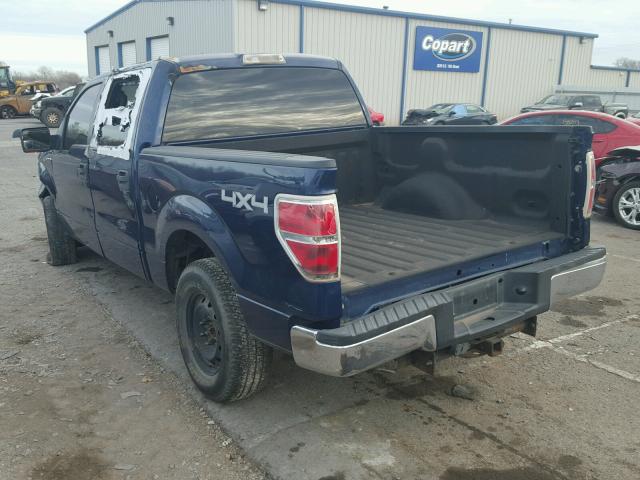 1FTEW1E86AFB33756 - 2010 FORD F150 SUPER BLUE photo 3