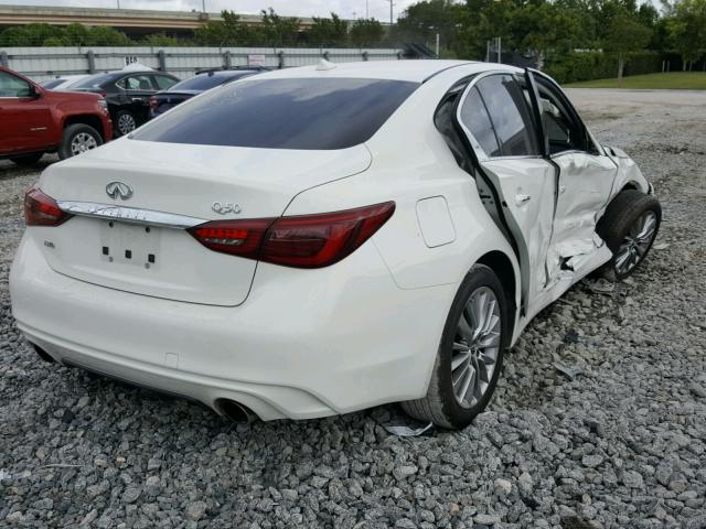 JN1EV7AR2JM440344 - 2018 INFINITI Q50 LUXE WHITE photo 4