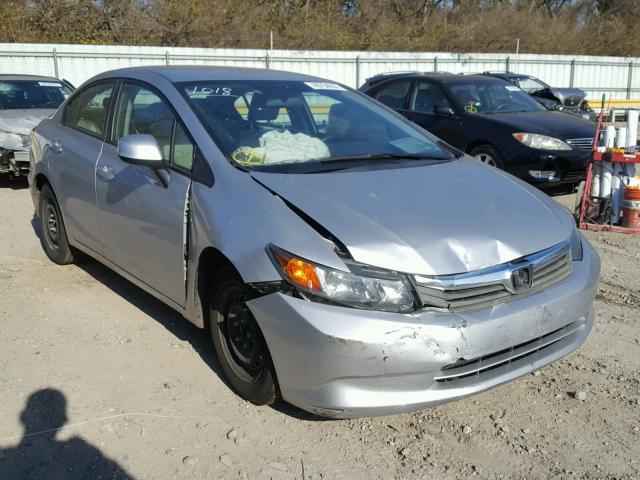 19XFB2F58CE347770 - 2012 HONDA CIVIC LX SILVER photo 1