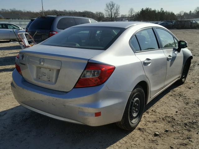 19XFB2F58CE347770 - 2012 HONDA CIVIC LX SILVER photo 4