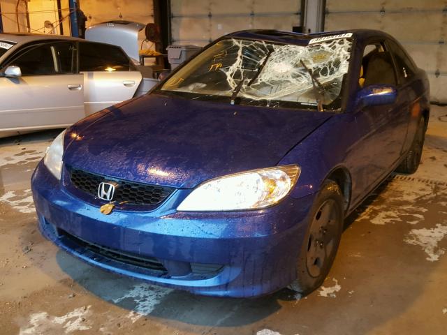 1HGEM22954L023569 - 2004 HONDA CIVIC EX BLUE photo 2