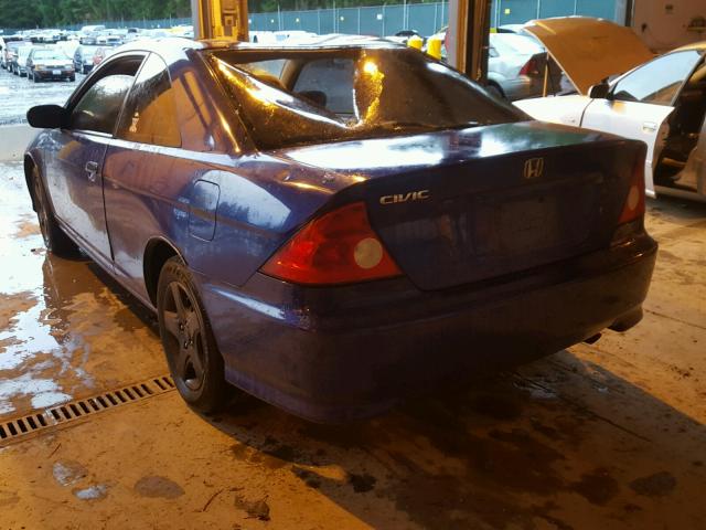 1HGEM22954L023569 - 2004 HONDA CIVIC EX BLUE photo 3