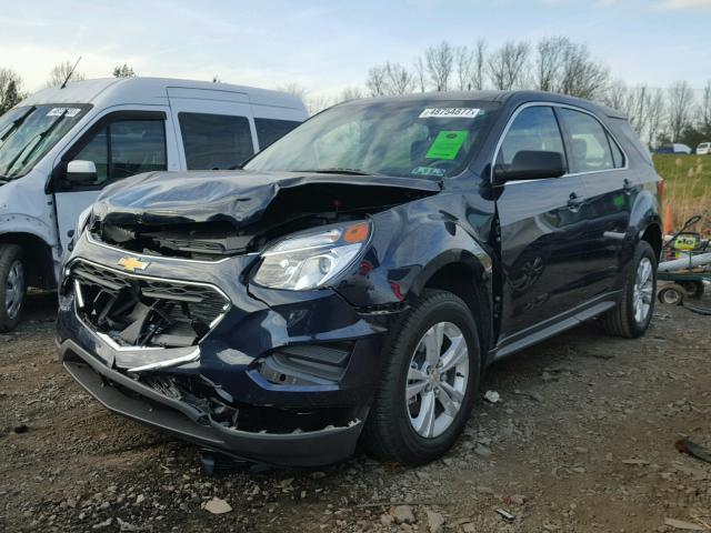 2GNALBEK1H1601698 - 2017 CHEVROLET EQUINOX LS BLUE photo 2