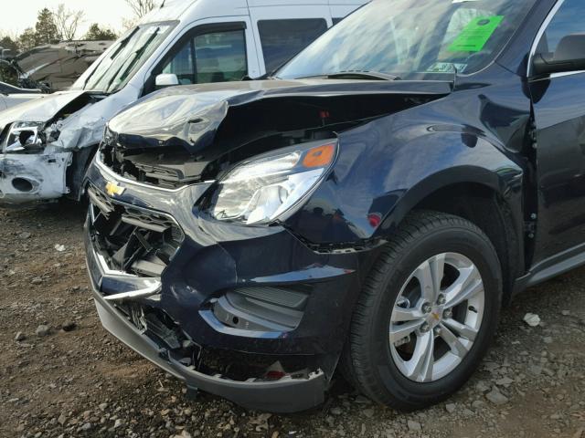 2GNALBEK1H1601698 - 2017 CHEVROLET EQUINOX LS BLUE photo 9