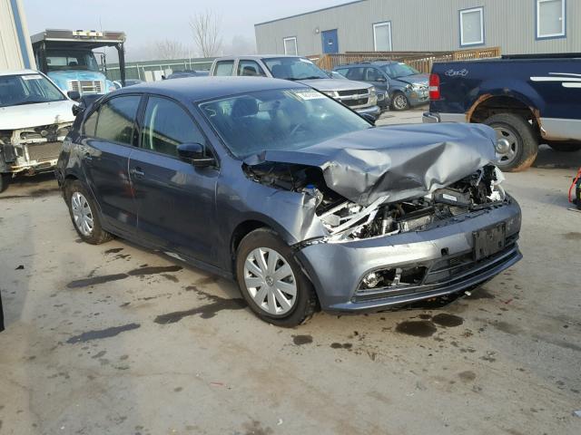 3VW1K7AJ2FM400997 - 2015 VOLKSWAGEN JETTA BASE GRAY photo 1