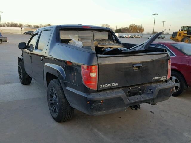 5FPYK1F54BB003940 - 2011 HONDA RIDGELINE BLACK photo 3