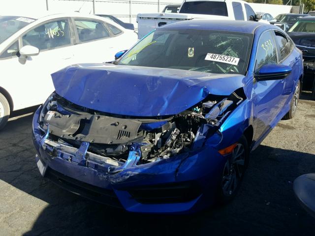 2HGFC2F73HH535804 - 2017 HONDA CIVIC EX BLUE photo 2