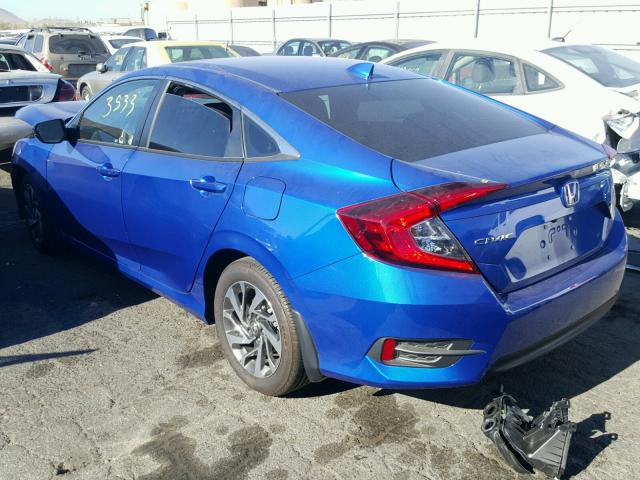 2HGFC2F73HH535804 - 2017 HONDA CIVIC EX BLUE photo 3