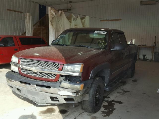 2GCEK19T931363215 - 2003 CHEVROLET SILVERADO MAROON photo 2