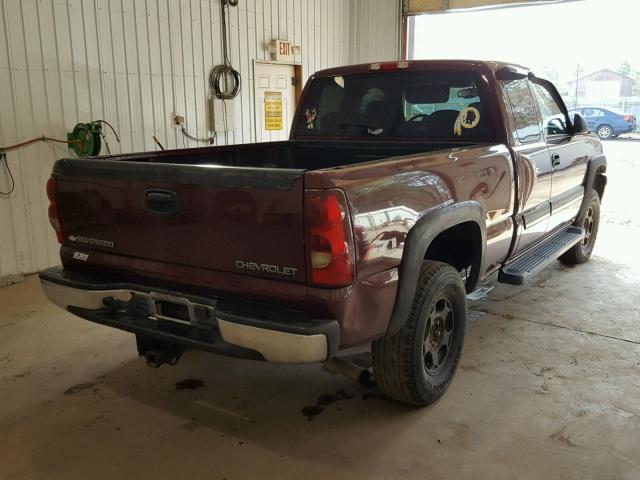 2GCEK19T931363215 - 2003 CHEVROLET SILVERADO MAROON photo 4