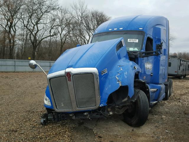 1XKYDP9XXEJ389607 - 2014 KENWORTH CONSTRUCTI BLUE photo 2