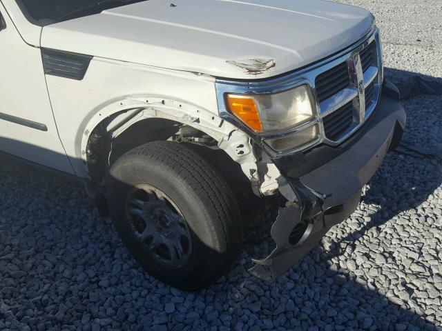 1D8GU28K58W185211 - 2008 DODGE NITRO SXT WHITE photo 9