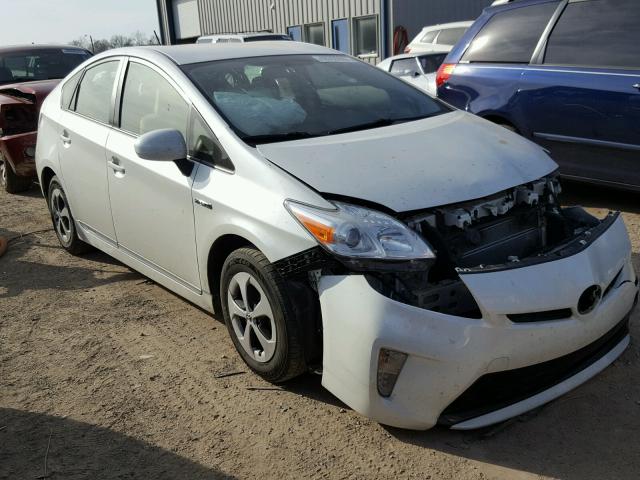 JTDKN3DU3E1771756 - 2014 TOYOTA PRIUS WHITE photo 1