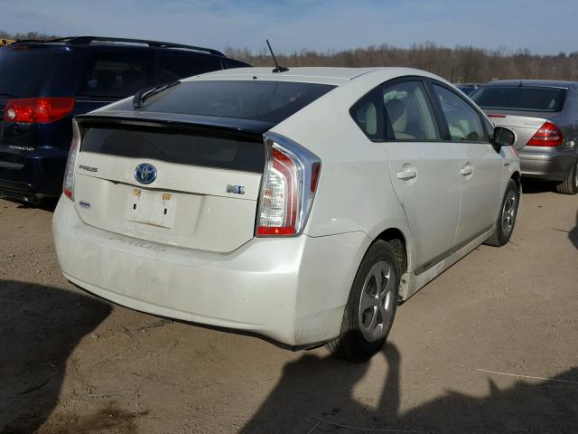 JTDKN3DU3E1771756 - 2014 TOYOTA PRIUS WHITE photo 4