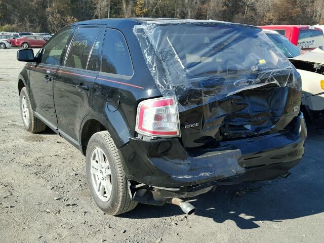 2FMDK48C08BA39923 - 2008 FORD EDGE SEL BLACK photo 3