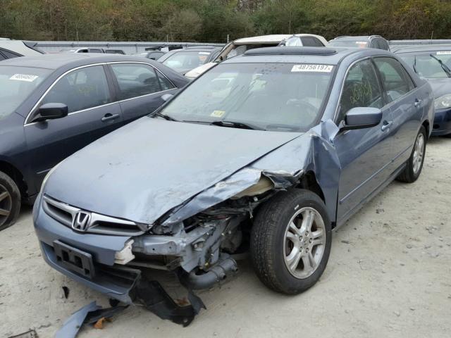 1HGCM56837A055527 - 2007 HONDA ACCORD EX BLUE photo 2