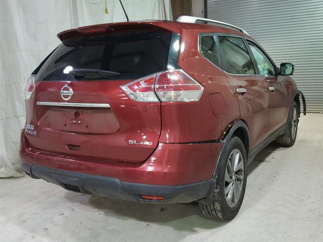 5N1AT2MV6FC827503 - 2015 NISSAN ROGUE S RED photo 4