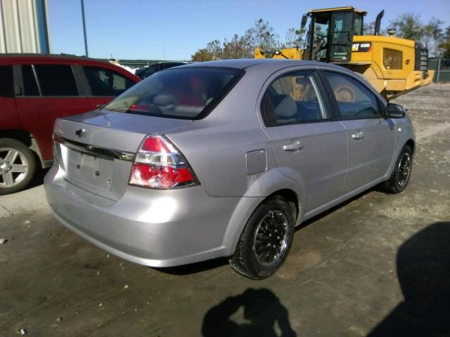 KL1TD56658B137386 - 2008 CHEVROLET AVEO BASE Gümüş foto 4