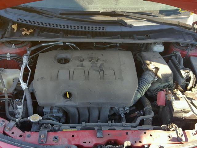 2T1BU4EE2DC938148 - 2013 TOYOTA COROLLA BA RED photo 7