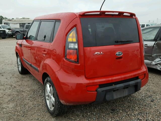 KNDJT2A28B7259160 - 2011 KIA SOUL + RED photo 3