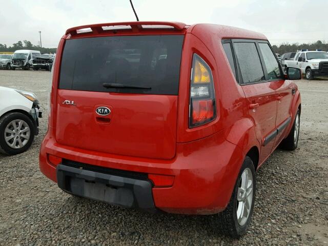 KNDJT2A28B7259160 - 2011 KIA SOUL + RED photo 4